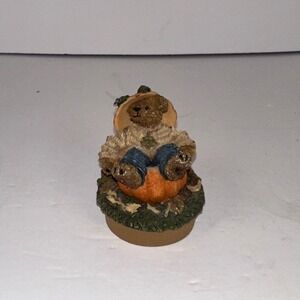 Adorable‎ Teddy Bear Sitting in Pumpkin jar topper